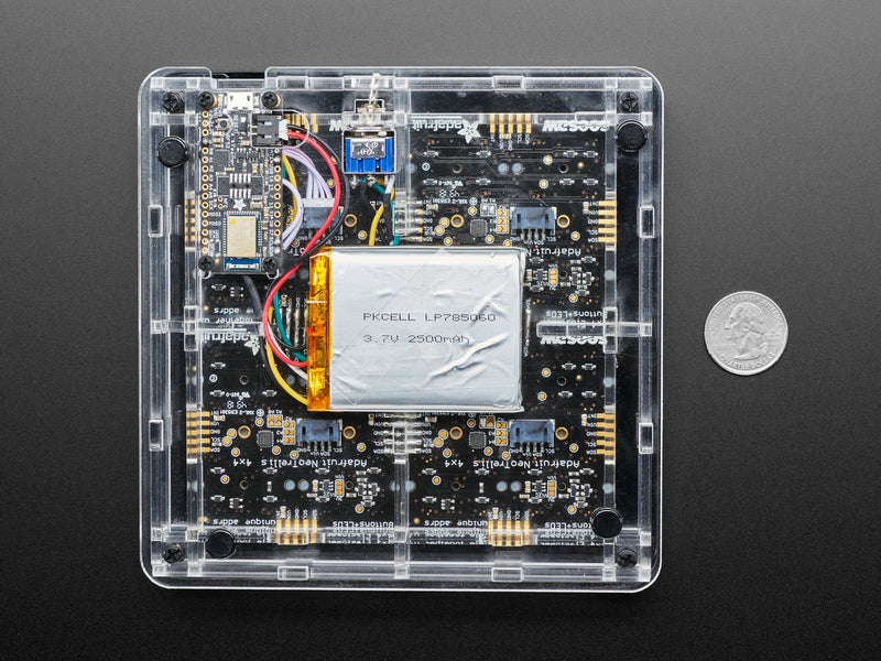 Adafruit 8x8 NeoTrellis Feather M4 Kit Pack