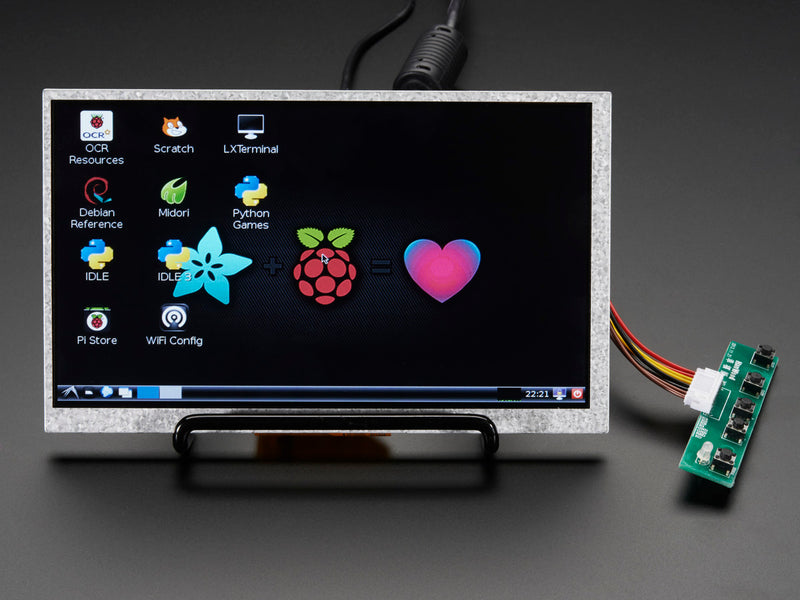 HDMI 4 Pi: 7\" Display no Touchscreen 800x480 - HDMI/VGA/NTSC/PAL