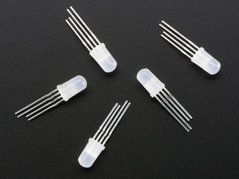 NeoPixel Diffused 5mm Through-Hole LED - 5 Pack