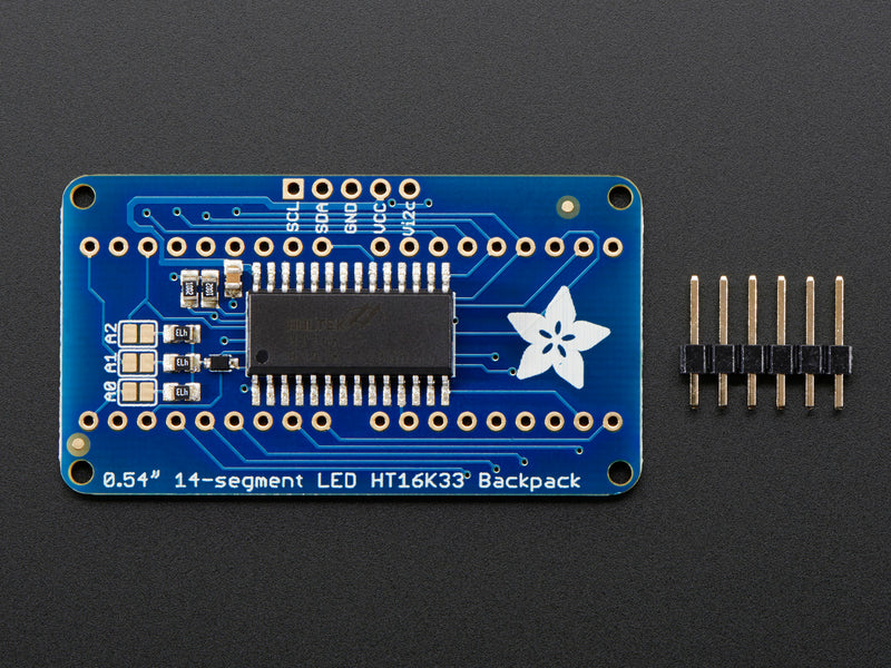 Quad Alphanumeric Display - White 0.54\" Digits w/ I2C Backpack