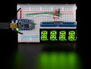 Quad Alphanumeric Display -Yellow-Green 0.54\" Digits w/ Backpack