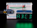Quad Alphanumeric Display - Pure Green 0.54\" Digits w/ Backpack