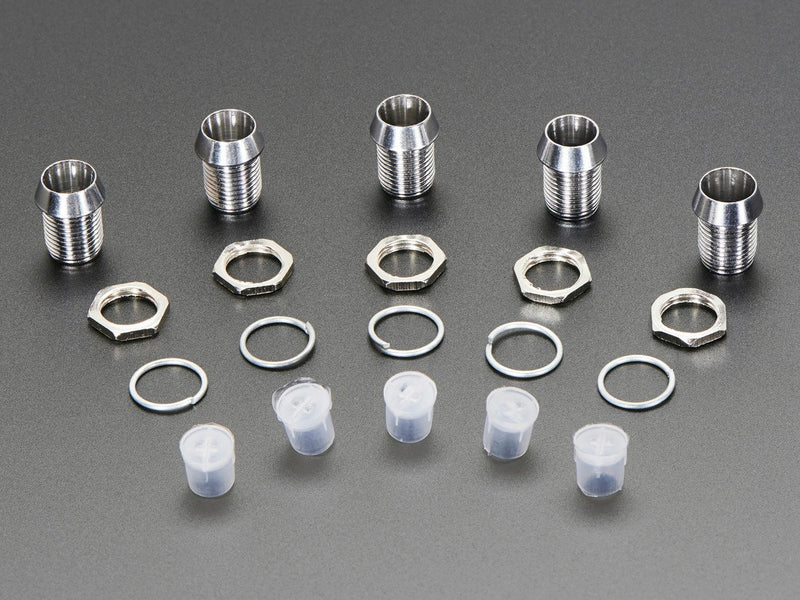 5mm Chromed Metal Narrow Bevel LED Holder - Pack of 5