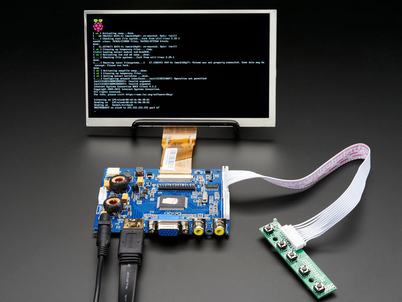 HDMI 4 Pi: 7\" Display & Audio 1024x600 - HDMI/VGA/NTSC/PAL