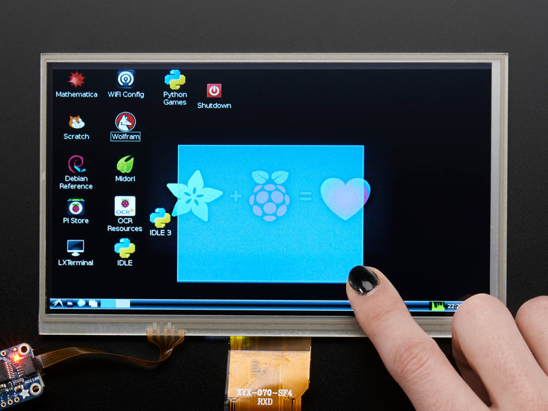 HDMI 4 Pi: 7\" Display & Audio 1024x600 w/Touchscreen