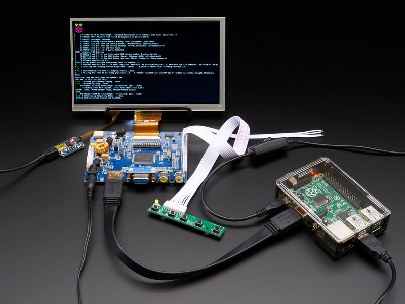 HDMI 4 Pi: 7\" Display & Audio 1024x600 w/Touchscreen
