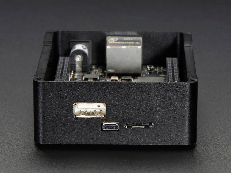 Anidees Beaglebone Black Case - Black Aluminum with Smoke Top