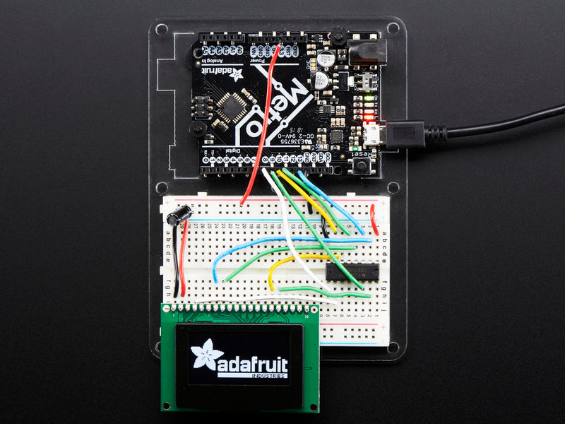 Monochrome 1.54\" 128x64 OLED Graphic Display Module Kit