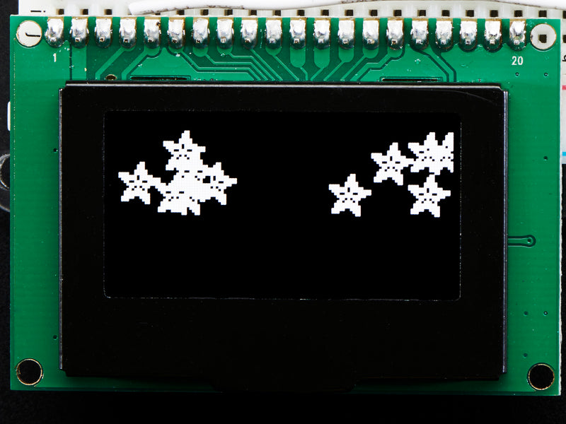 Monochrome 1.54\" 128x64 OLED Graphic Display Module Kit