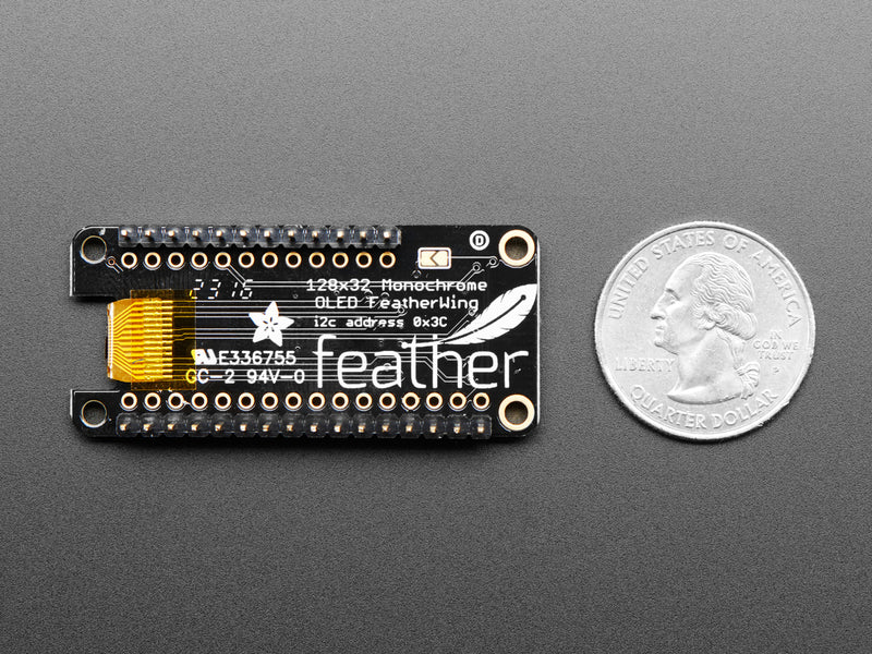 Assembled Adafruit FeatherWing OLED