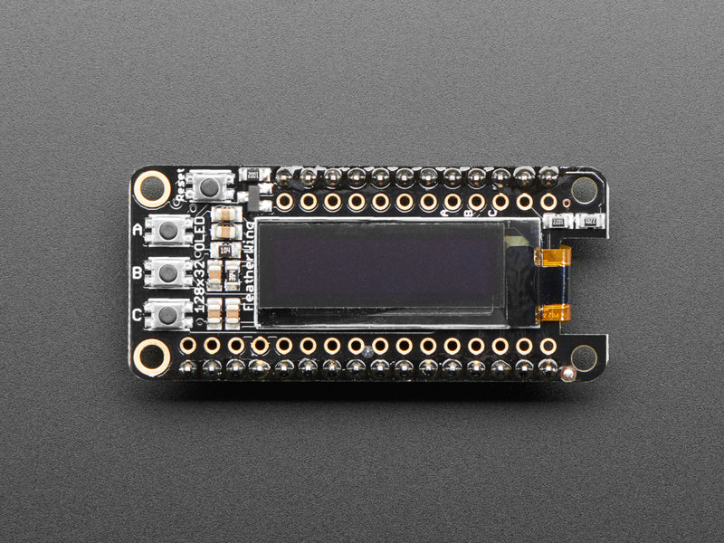 Assembled Adafruit FeatherWing OLED