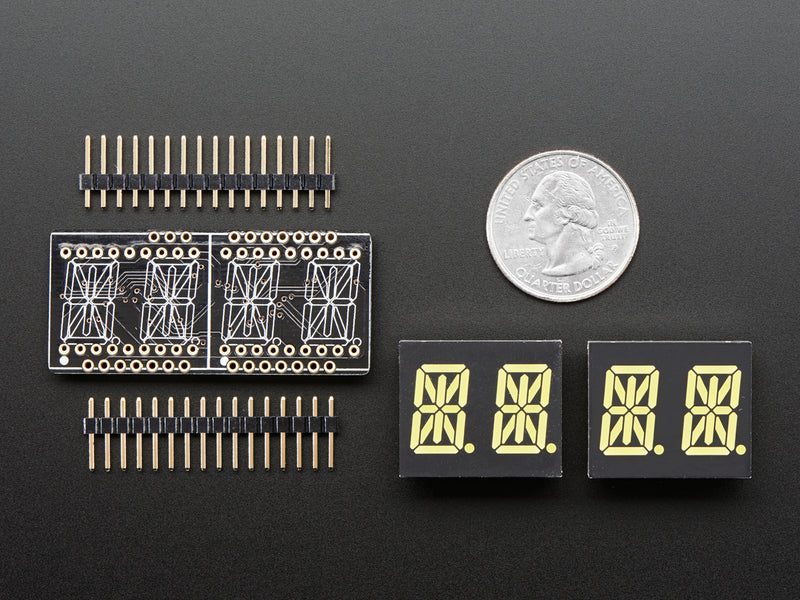 Adafruit 0.54\" Quad Alphanumeric FeatherWing Display - White