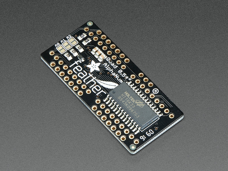 Adafruit 0.54\" Quad Alphanumeric FeatherWing - Yellow/Green