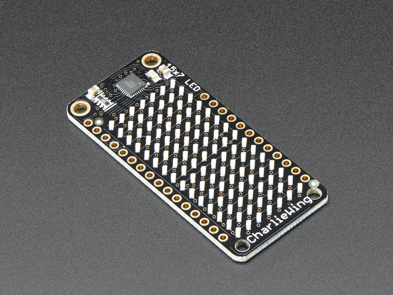 Adafruit 15x7 CharliePlex LED Matrix Display FeatherWing - Green