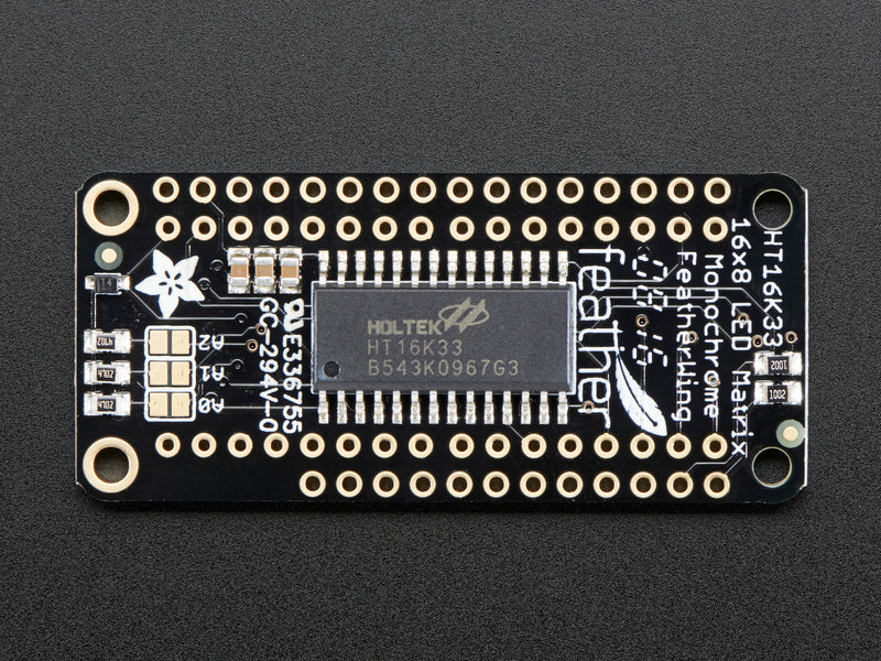 Adafruit 0.8\" 8x16 LED Matrix FeatherWing Display - Red