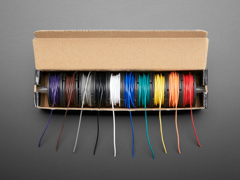 Hook-up Wire Spool Set - 22AWG Stranded-Core - 10 x 25ft