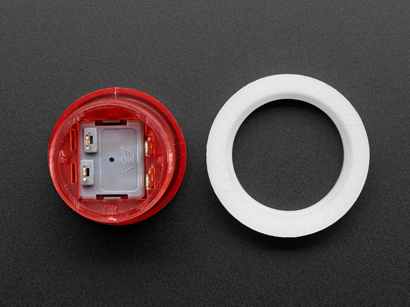 Mini LED Arcade Button - 24mm Translucent Red