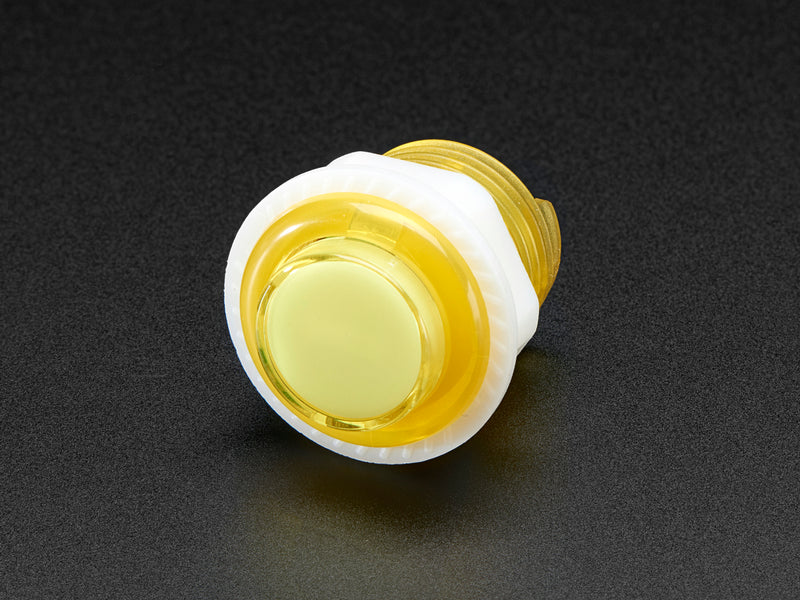 Mini LED Arcade Button - 24mm Translucent Yellow