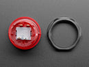 Arcade Button with LED - 30mm Translucent Red