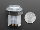 Arcade Button with LED - 30mm Translucent Clear