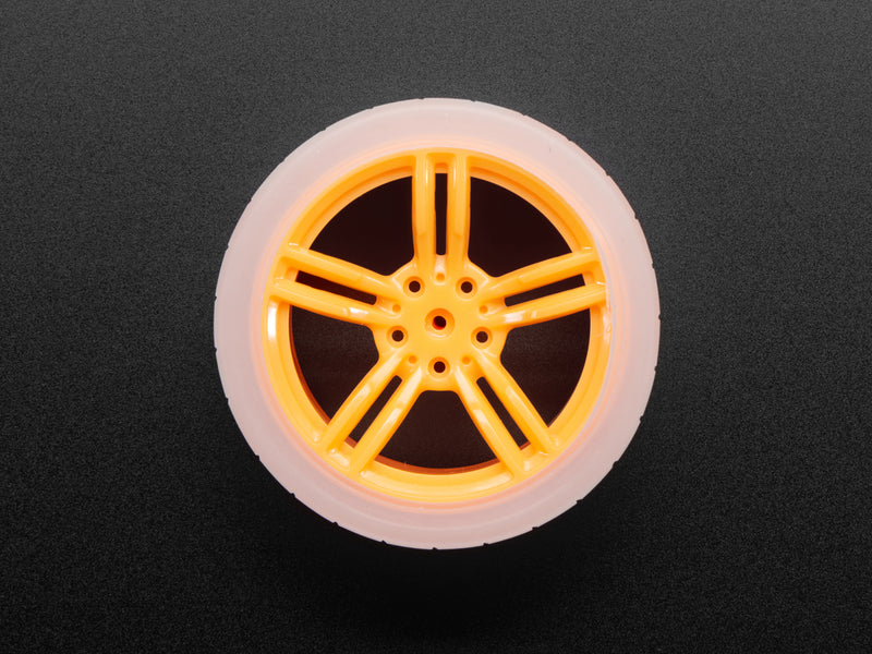 Orange and Clear TT Motor Wheel for TT DC Gearbox Motor