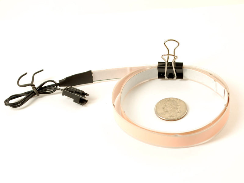 White Electroluminescent (EL) Tape Strip -100cm w/two connectors
