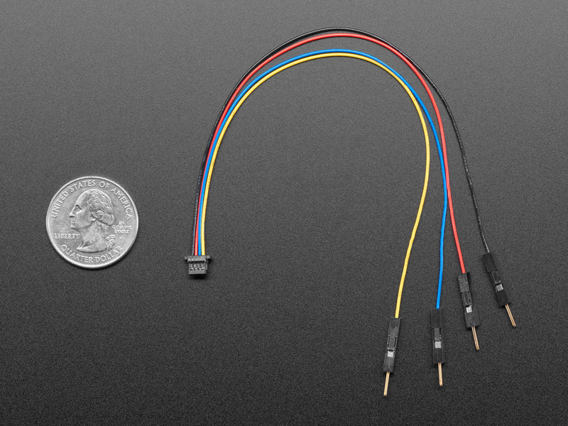 STEMMA QT / Qwiic JST SH 4-pin to Premium Male Headers Cable