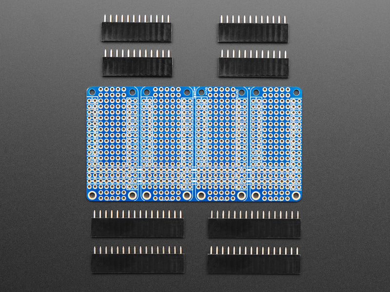 Adafruit Quad Side-By-Side FeatherWing Kit with Headers