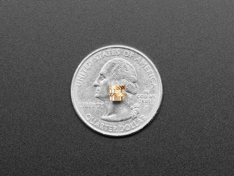 Brass Heat-Set Inserts for Plastic - M3 x 4mm - 50 pack