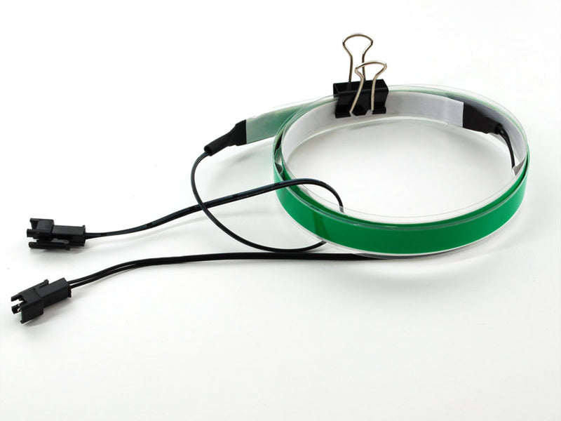 Green Electroluminescent (EL) Tape Strip - 100cm w/2 connectors