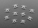 Reverse Mount Tactile Switch Buttons - 6mm square - 10 Pack