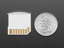 White Shortening microSD to SD Card Adapter