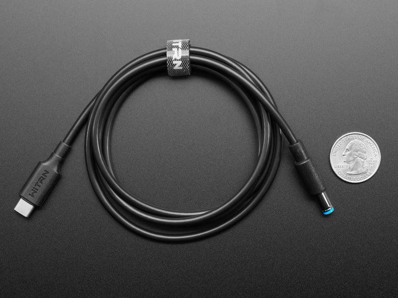 USB Type C 3.1 PD to 5.5mm Barrel Jack Cable - 15V 5A Output
