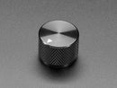 Anodized Aluminum Machined Knob - Black - 20mm Diameter