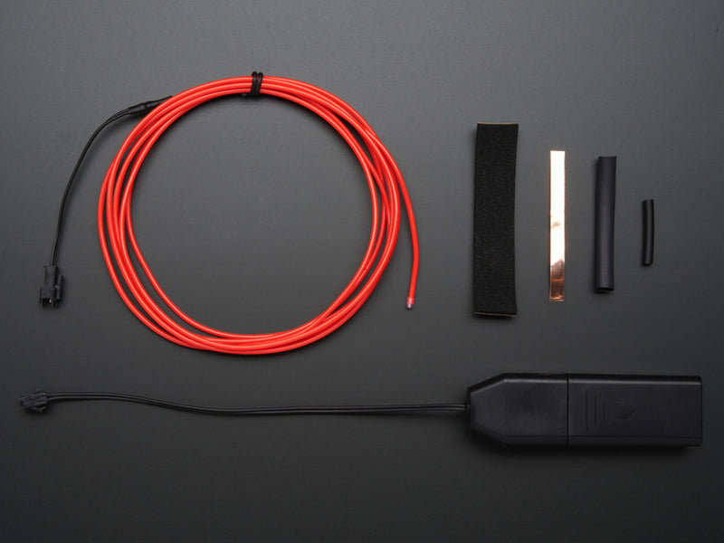 EL wire starter pack - Pink 2.5 meter (8.2 ft)