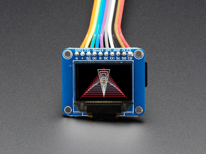 OLED Breakout Board - 16-bit Color 0.96\" w/microSD holder