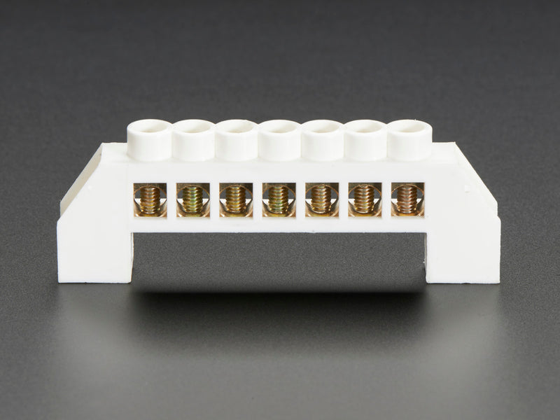 Power Distribution Bus - 7 x 6mm diameter solid brass