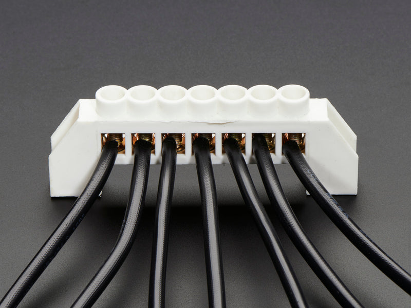 Power Distribution Bus - 7 x 6mm diameter solid brass