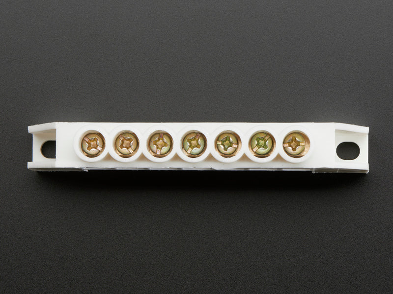Power Distribution Bus - 7 x 6mm diameter solid brass
