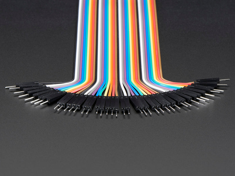 Premium Male/Male Jumper Wires - 40 x 6\" (150mm)