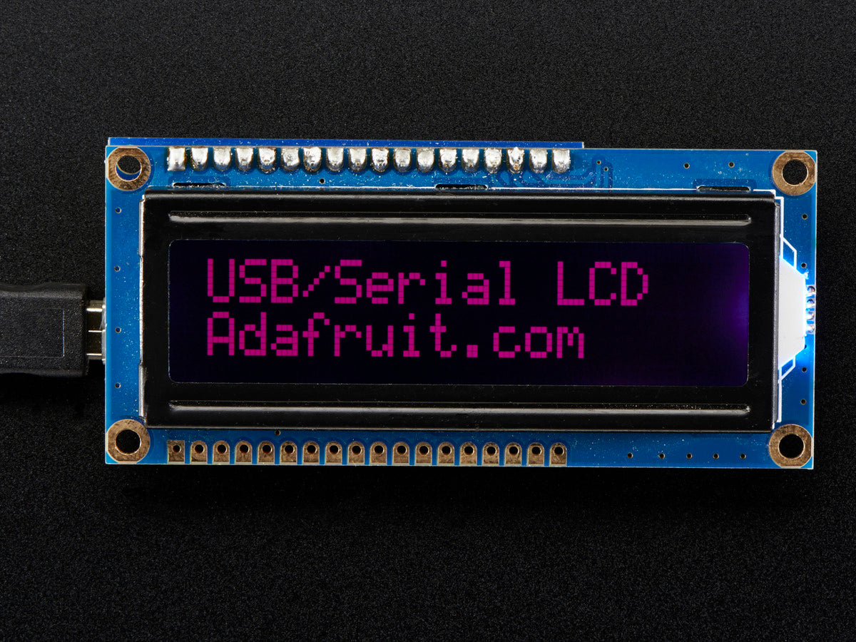 Buy USB + Serial Backpack Kit with 16x2 RGB backlight negative LCD ...