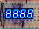 Blue 7-segment clock display - 0.56\" digit height