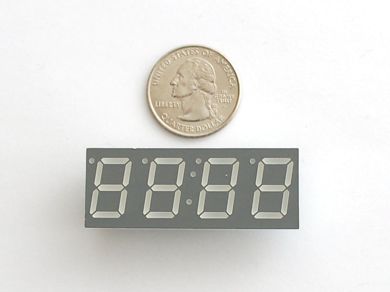 Blue 7-segment clock display - 0.56\" digit height