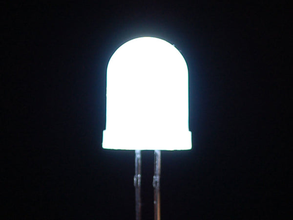 Diffused White 10mm LED (25 pack)