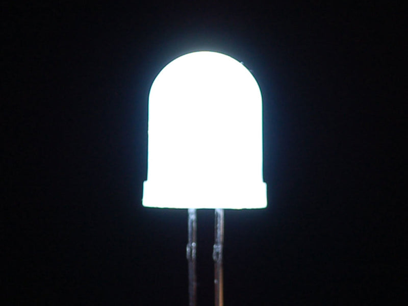 Diffused White 10mm LED (25 pack)