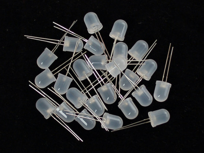 Diffused White 10mm LED (25 pack)