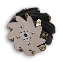 100mm Left Mecanum Wheel with 4mm Shaft Connector (SPCC) - Buy - Pakronics®- STEM Educational kit supplier Australia- coding - robotics