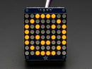 Adafruit Mini 8x8 LED Matrix w/I2C Backpack - Yellow