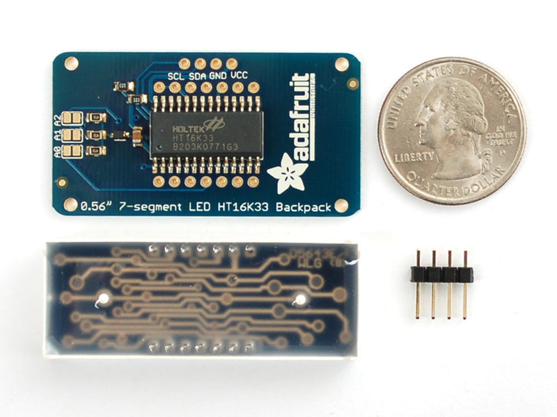 Adafruit 0.56\" 4-Digit 7-Segment Display w/I2C Backpack - Red