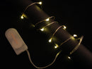 Wire Light LED Strand - 10 Warm White LEDs + Coin Cell Holder